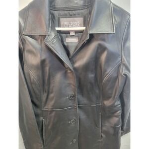 Vtg Wilsons Leather Jacket sz M Black Thinsulate zip out Insulated Coat